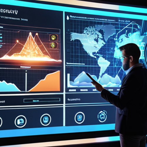 ** A determined IT professional, highlighted by a beam of light, studying cloud security diagrams on a futuristic holographic display. Emphasis on AWS, Azure, and GCP logos subtly integrated into the background.

**