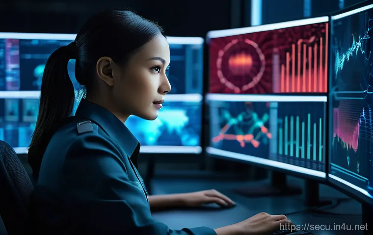 정보보안 실기 시험 대비 최신 기술 동향 분석 - An abstract and dynamic representation of an advanced cloud security system. Multiple stylized, inte... 정보보안 실기 시험 대비 최신 기술 동향 분석 - An abstract and dynamic representation of an advanced cloud security system. Multiple stylized, inte...