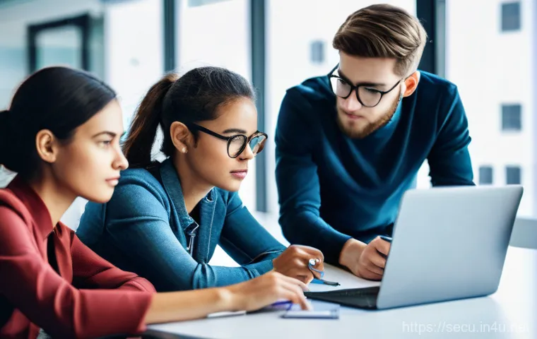 정보보안 자격증 취득 후 성공적인 커리어 개발 - **Prompt:** A diverse team of four cybersecurity experts, two men and two women of various ethniciti... 정보보안 자격증 취득 후 성공적인 커리어 개발 - **Prompt:** A diverse team of four cybersecurity experts, two men and two women of various ethniciti...