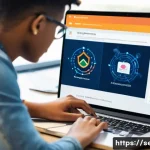 Home 12 정보보안 필기 시험의 난이도별 학습 전략 - **Prompt:** A diverse group of university students (early 20s) diligently studying cybersecurity con...