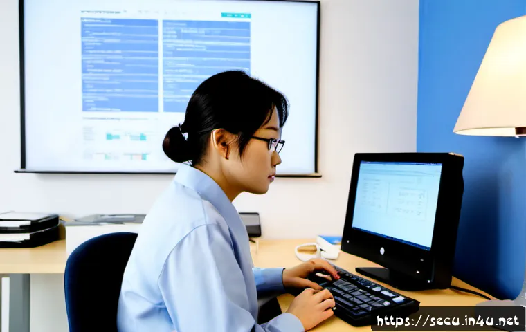정보보안 실기 시험의 난이도 높은 문제 풀이법 - Photorealistic cybersecurity certification practice scene, focused adult learner solving a difficult...
