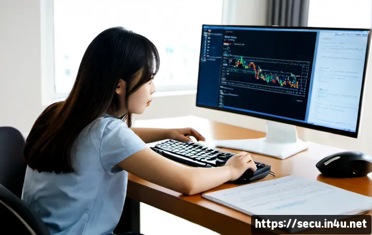 정보보안 실기 시험 대비 사례별 풀이 전략 - Photorealistic cybersecurity certification practical exam preparation scene, focused adult student a...